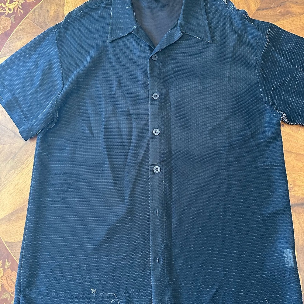 Men's Navy Button Down Shirt